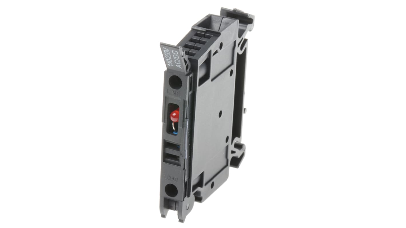 Weidmüller W Series Black Fused DIN Rail Terminal, 4mm², Single-Level, Screw Termination, Fused