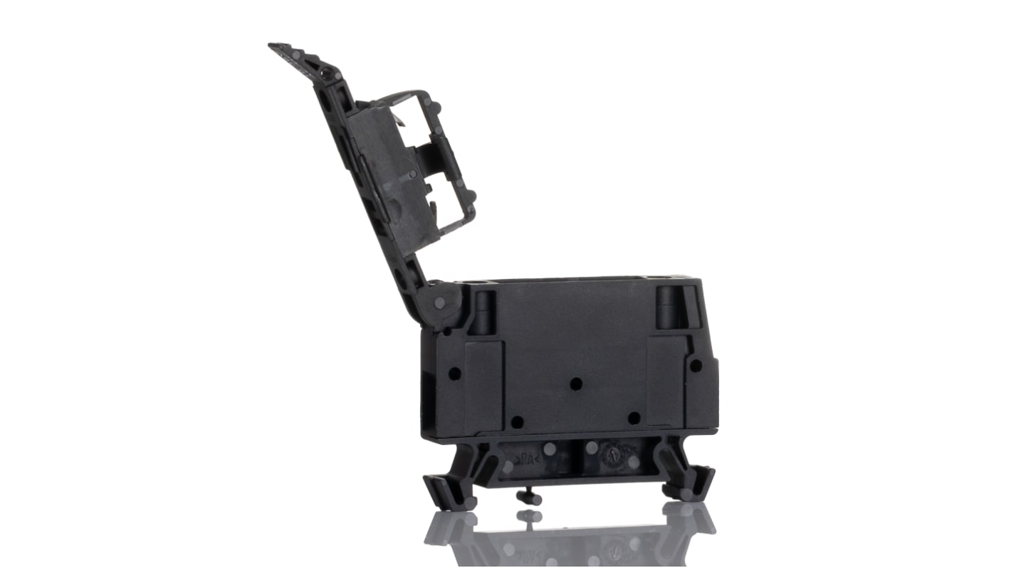 Weidmuller W Series Black Fused DIN Rail Terminal, 0.5 → 4mm², Single-Level, Screw Termination