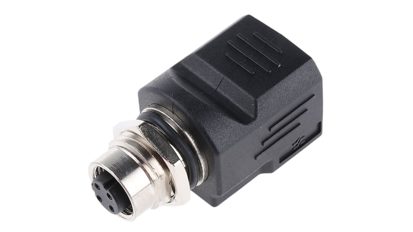 Adaptador RJ Weidmuller, interfaz Conector Hembra M12/Conector Hembra RJ45, de Cat5, , apantallado