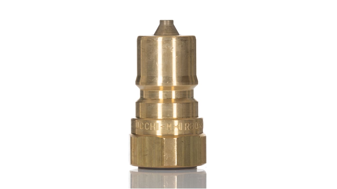 RS PRO Brass Male Hydraulic Quick Connect Coupling, BSP 3/8 Male