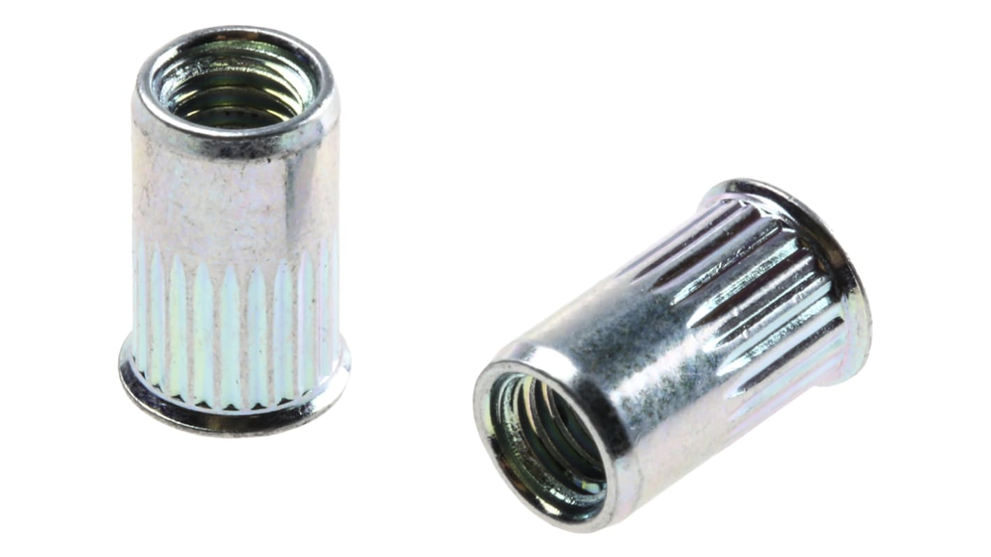 Remache tubular POP de acero, Ø 6.9mm x 11.8mm, para espesor de 0.5mm → 3mm, color Plata