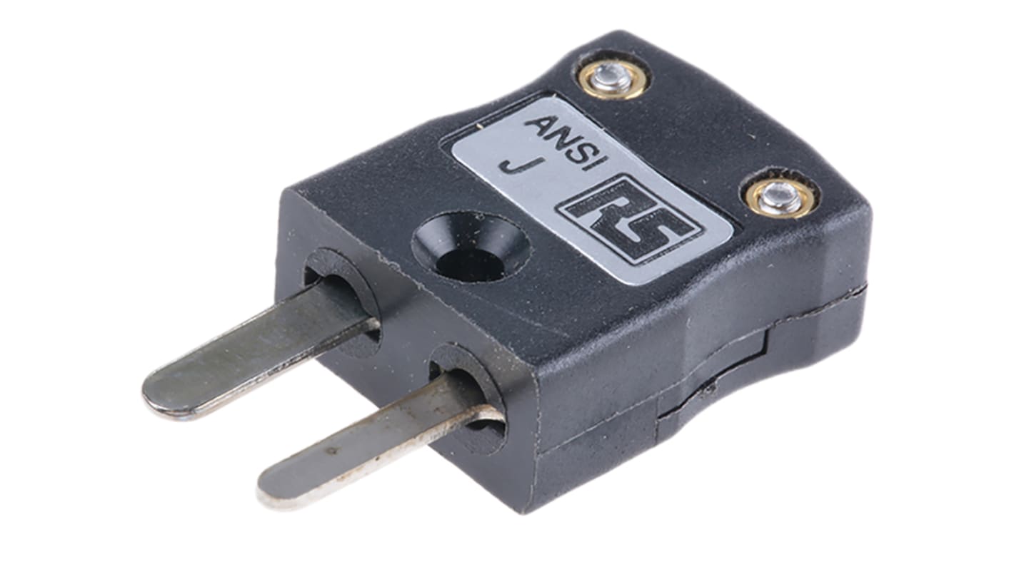 RS PRO In-Line Thermocouple Connector for Use with Type J Thermocouple, Miniature Size, ANSI Standard