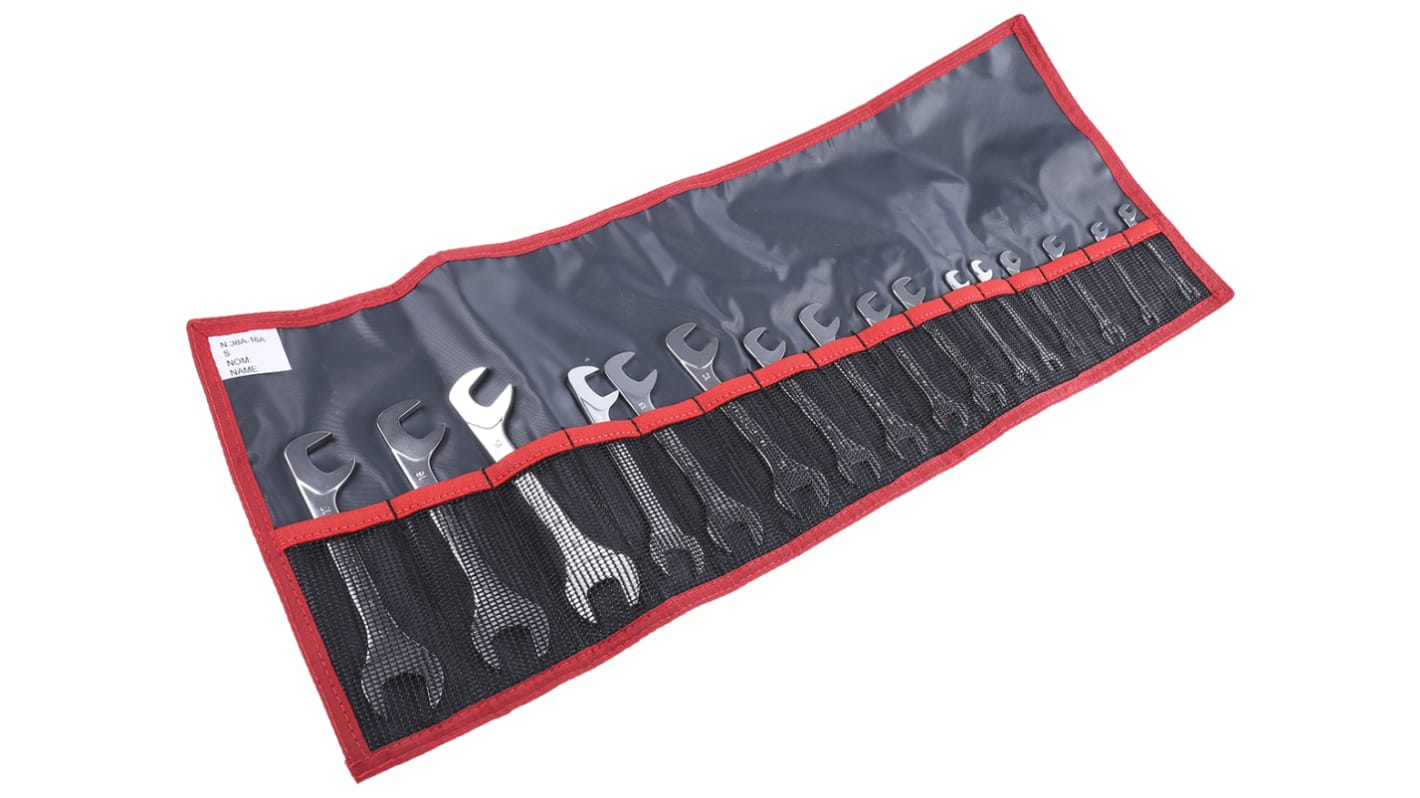 Facom 34.JL Series 16-Piece Spanner Set, 3.2 → 17 mm, Forged Allot Steel