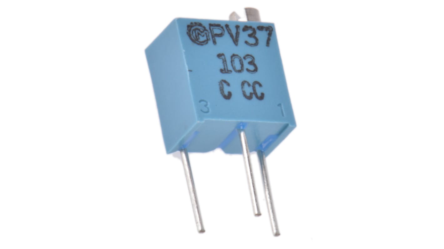 Bourns PV37 12-Gang THT Trimmer-Potentiometer, Einstellung von oben, 10kΩ, ±10%, 0.25W, Lötstift, L. 6.4mm