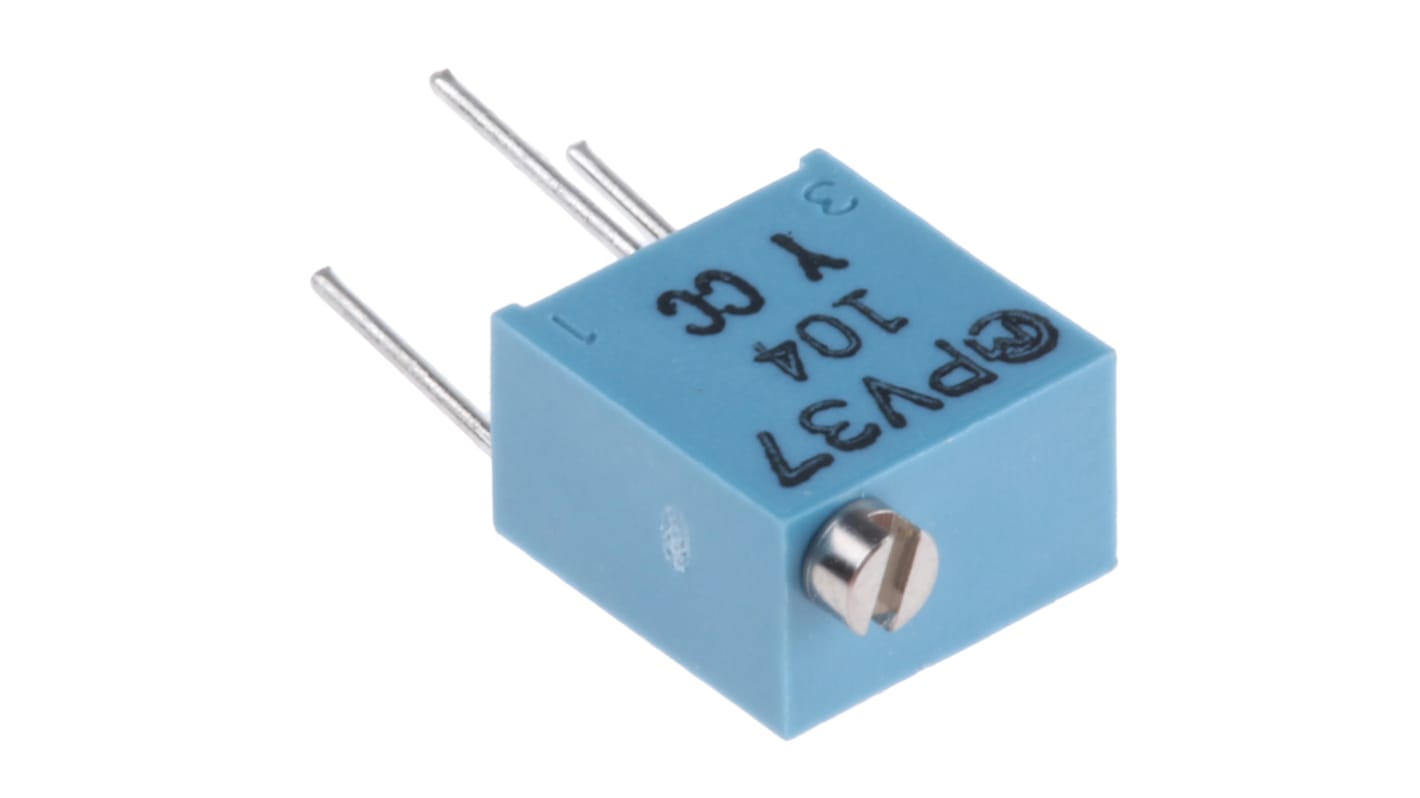 Bourns PV37 12-Gang THT Trimmer-Potentiometer, Einstellung von oben, 100kΩ, ±10%, 0.25W, Lötstift, L. 6.4mm