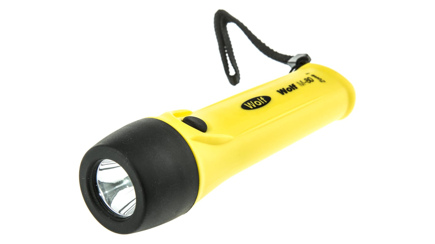 Wolf Safety ATEX LED Torch Yellow 120 lm