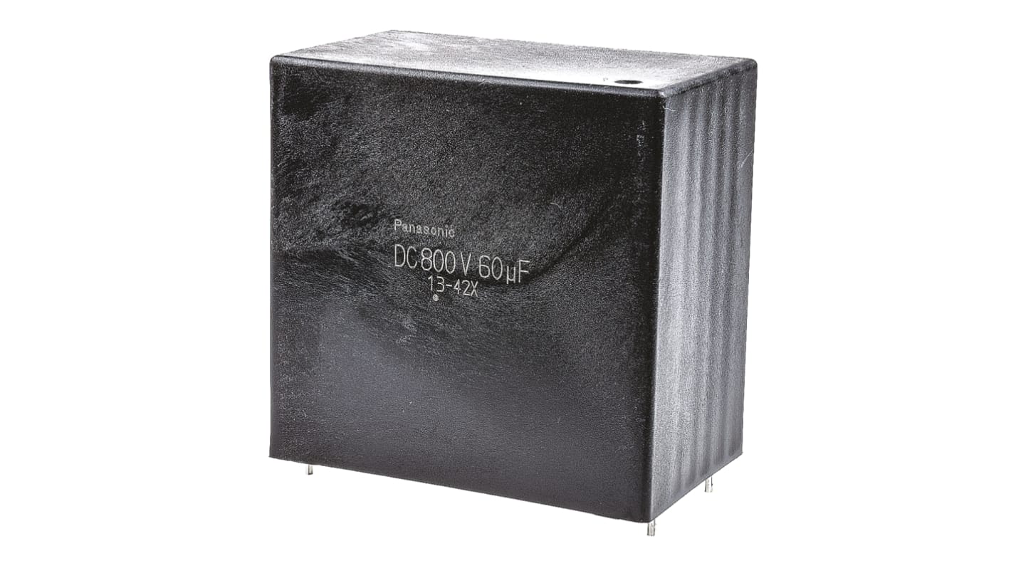 Panasonic EZPE Polypropylene Film Capacitor, 800V dc, ±10%, 60μF, Through Hole