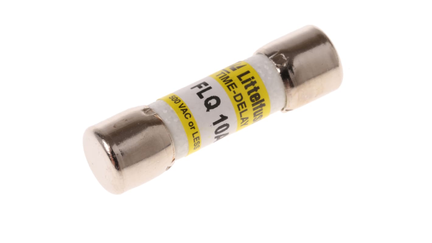 Littelfuse FLQ Feinsicherung T / 10A 10 x 38mm 300 V dc, 500V ac Melamin