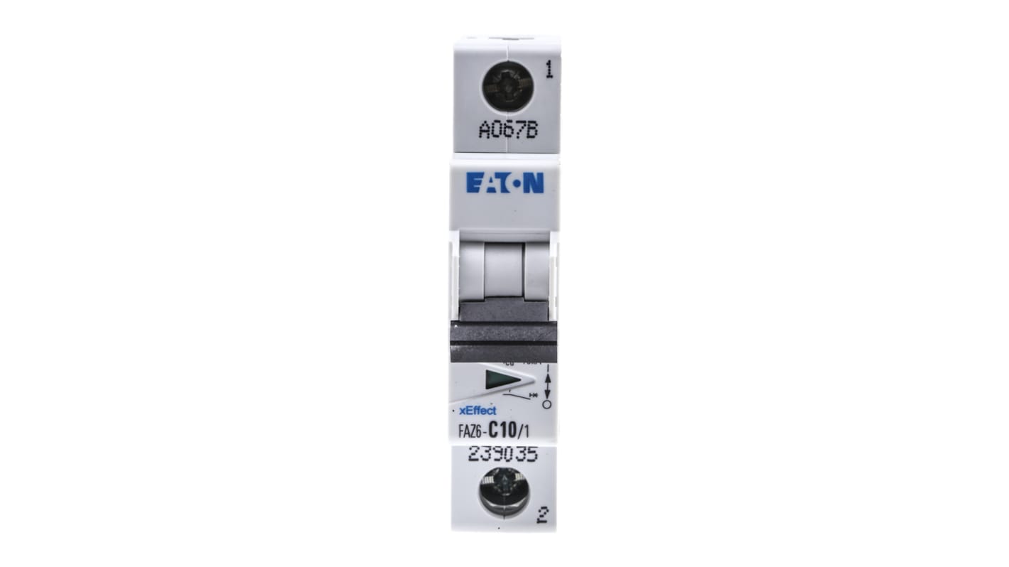 Eaton MCB Leitungsschutzschalter Typ C, 1-polig 10A 230 → 400V, Abschaltvermögen 6 kA xEffect