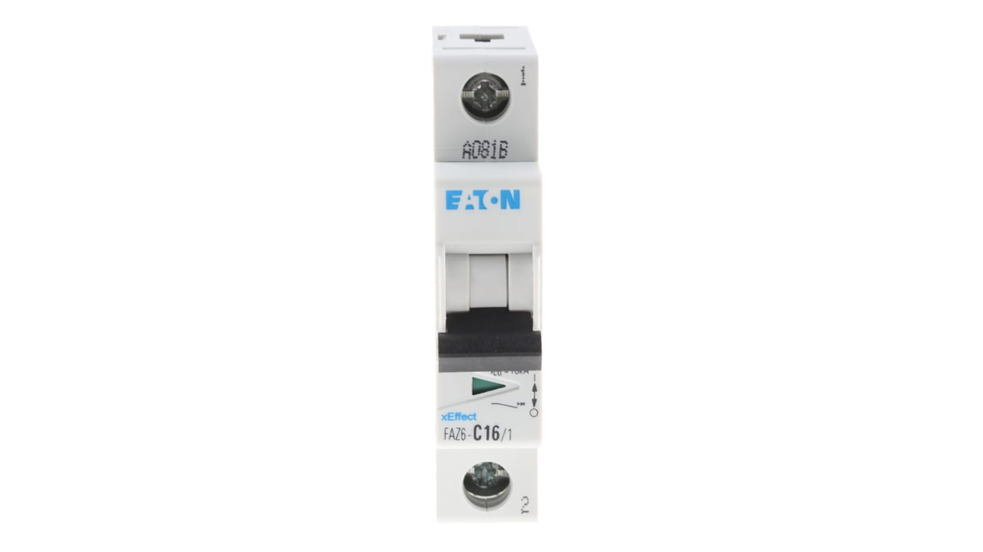 Eaton MCB Leitungsschutzschalter Typ C, 1-polig 16A 230 → 400V, Abschaltvermögen 6 kA xEffect