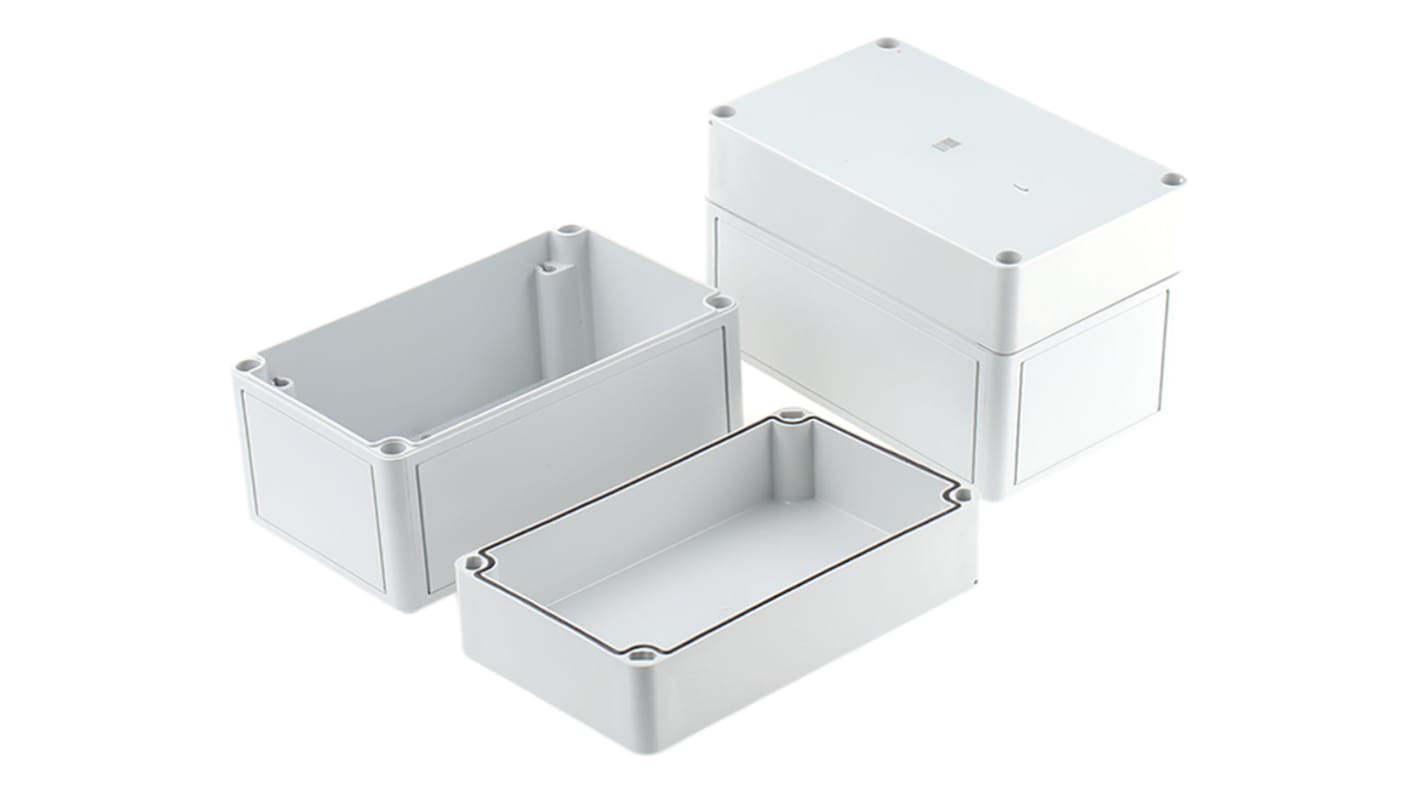 Rittal PK Series Grey Polycarbonate Enclosure, IP66, Grey Lid, 180 x 111 x 110mm