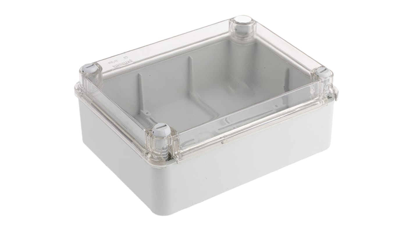 Caja RS PRO de ABS Gris, 200 x 155 x 80mm, IP55