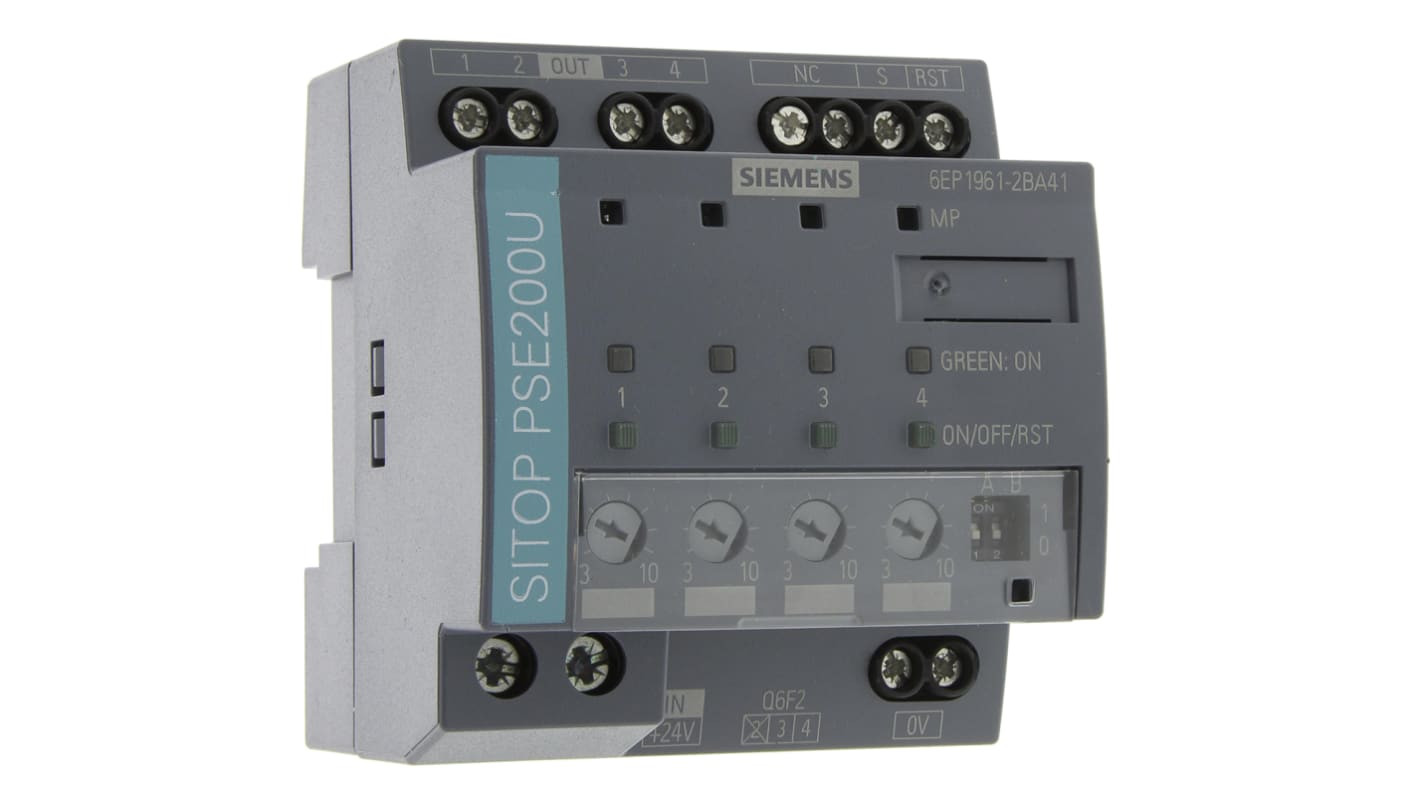 Siemens SITOP PSE200U Selectivity Module DIN Rail Power Supply, 22 → 30V dc dc Input, 24V dc dc Output, 10A