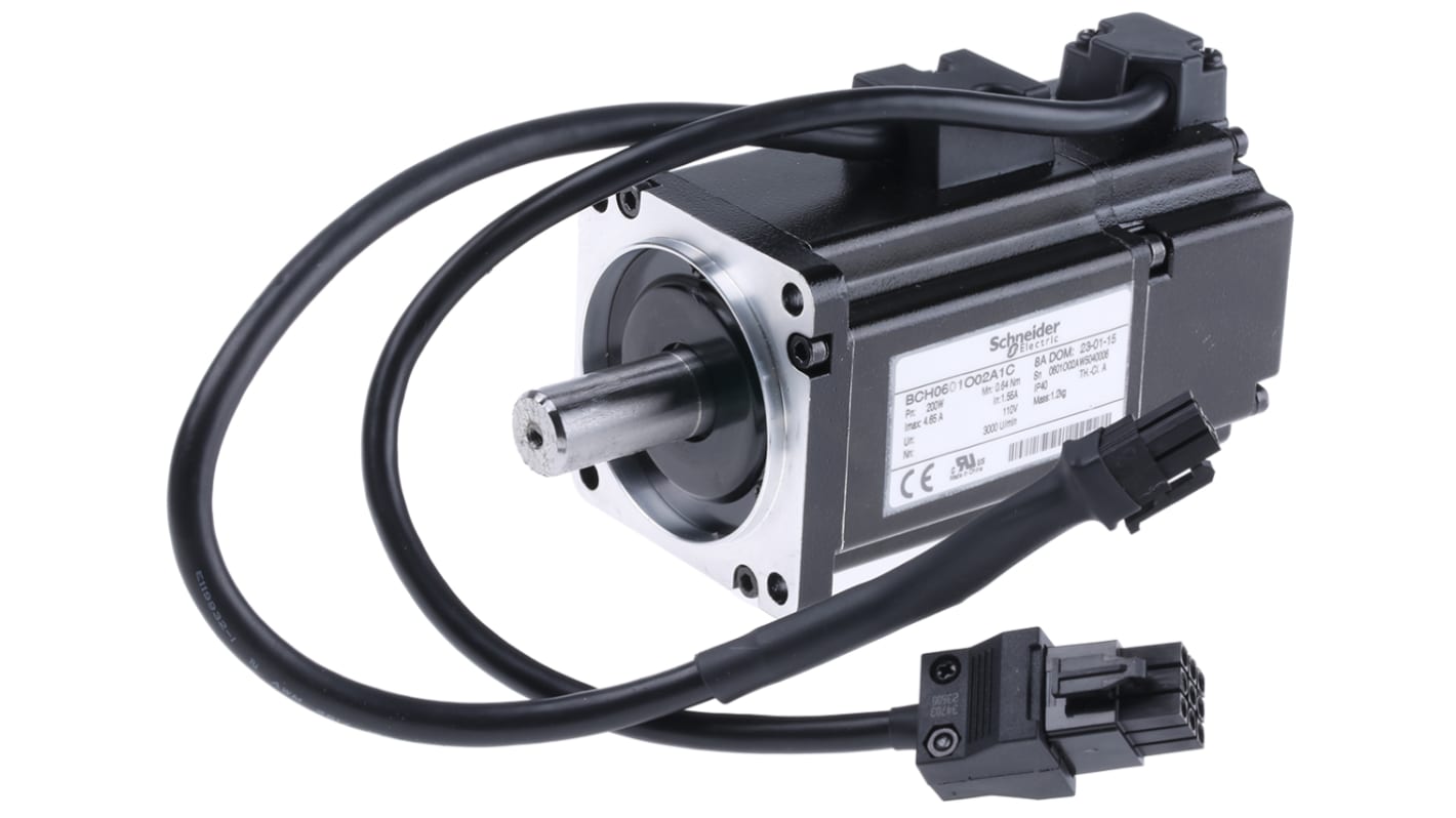 Servomotor Schneider Electric 0,2 kW, 220 V, 0.64Nm, 3.000 rpm