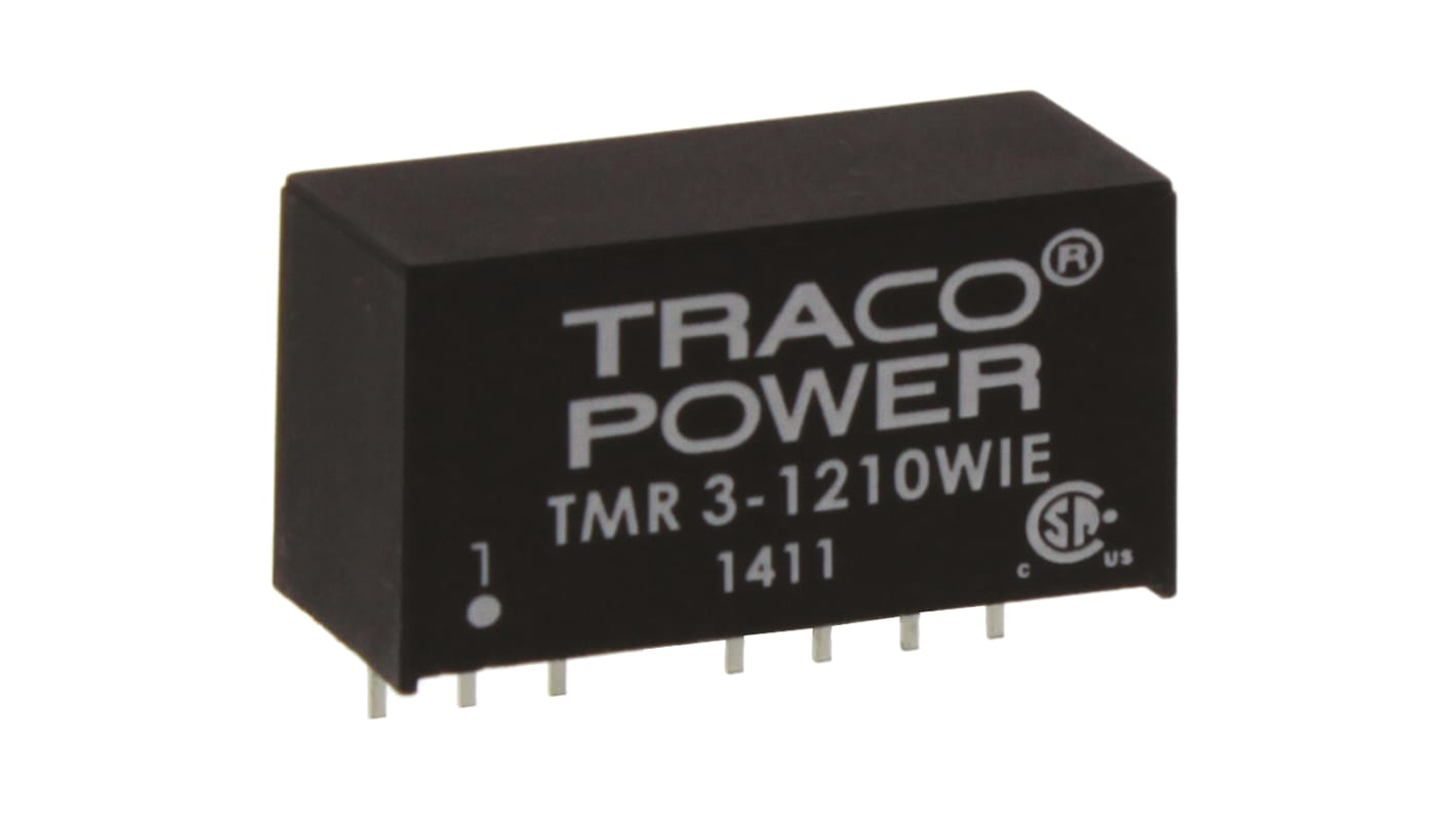 Convertisseur DC-DC TRACOPOWER, TMR 3WIE, Montage traversant, 3W, 1 sortie, 3.3V c.c., 700mA