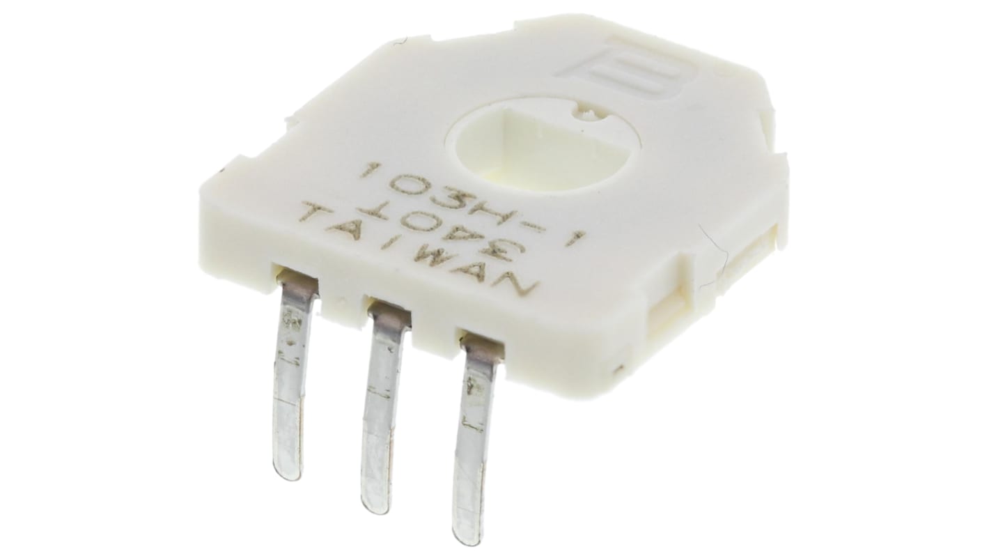 Potentiomètre Bourns 3382, 10kΩ max, Ø axe 4 mm, Traversant