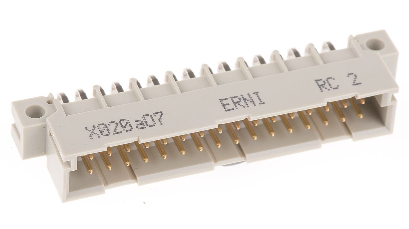 ERNI ERNIPRESS C1, C2 DIN 41612-Steckverbinder Stecker gewinkelt, 32-polig / 2-reihig, Raster 2.54mm Lötanschluss