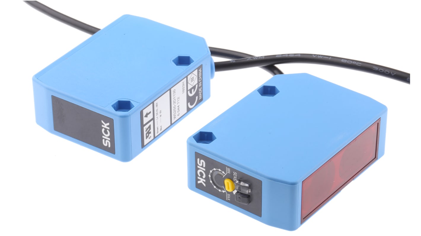 Sick Through Beam Photoelectric Sensor, Block Sensor, 50 m Detection Range