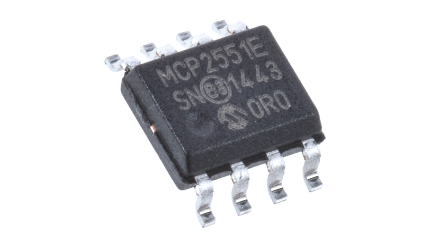 Ricetrasmettitore CAN MCP2551-E/SN, 1MBPS, standard ISO 11898, SOIC 8 Pin