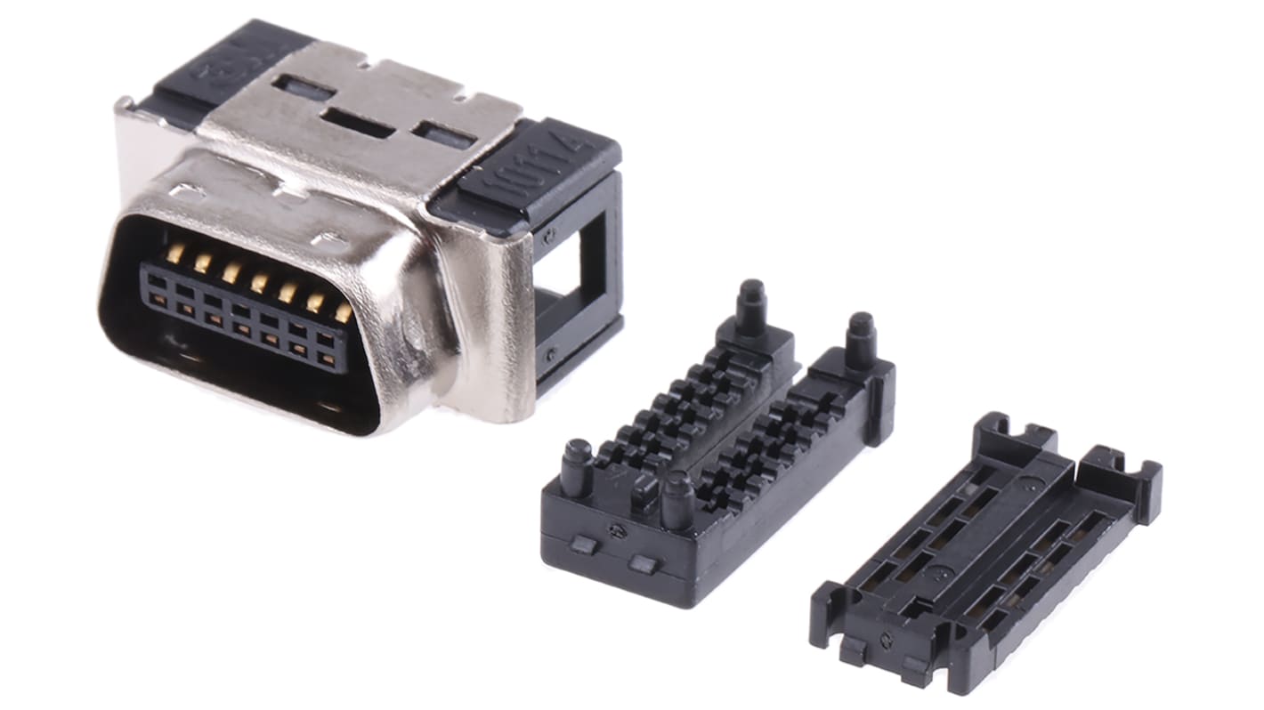 3M D-Sub konnektor, stik, 14-Polet, 101 Serien, 1.27mm benafstand, Lige, Kabelmontering, IDC terminering, 1A