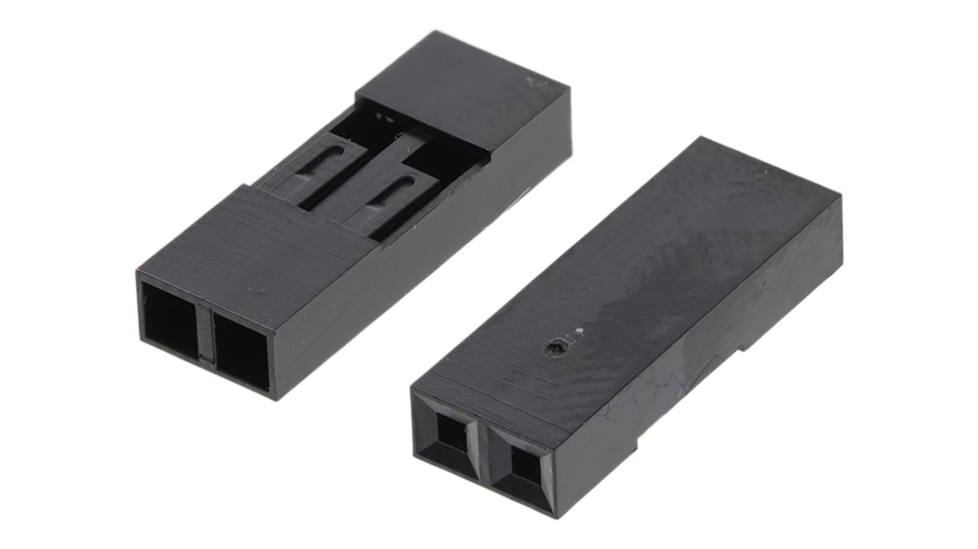 Boitier de connecteur Femelle, 2 contacts 1 rang , pas 2.54mm, Droit, Montage sur câble, série 65039