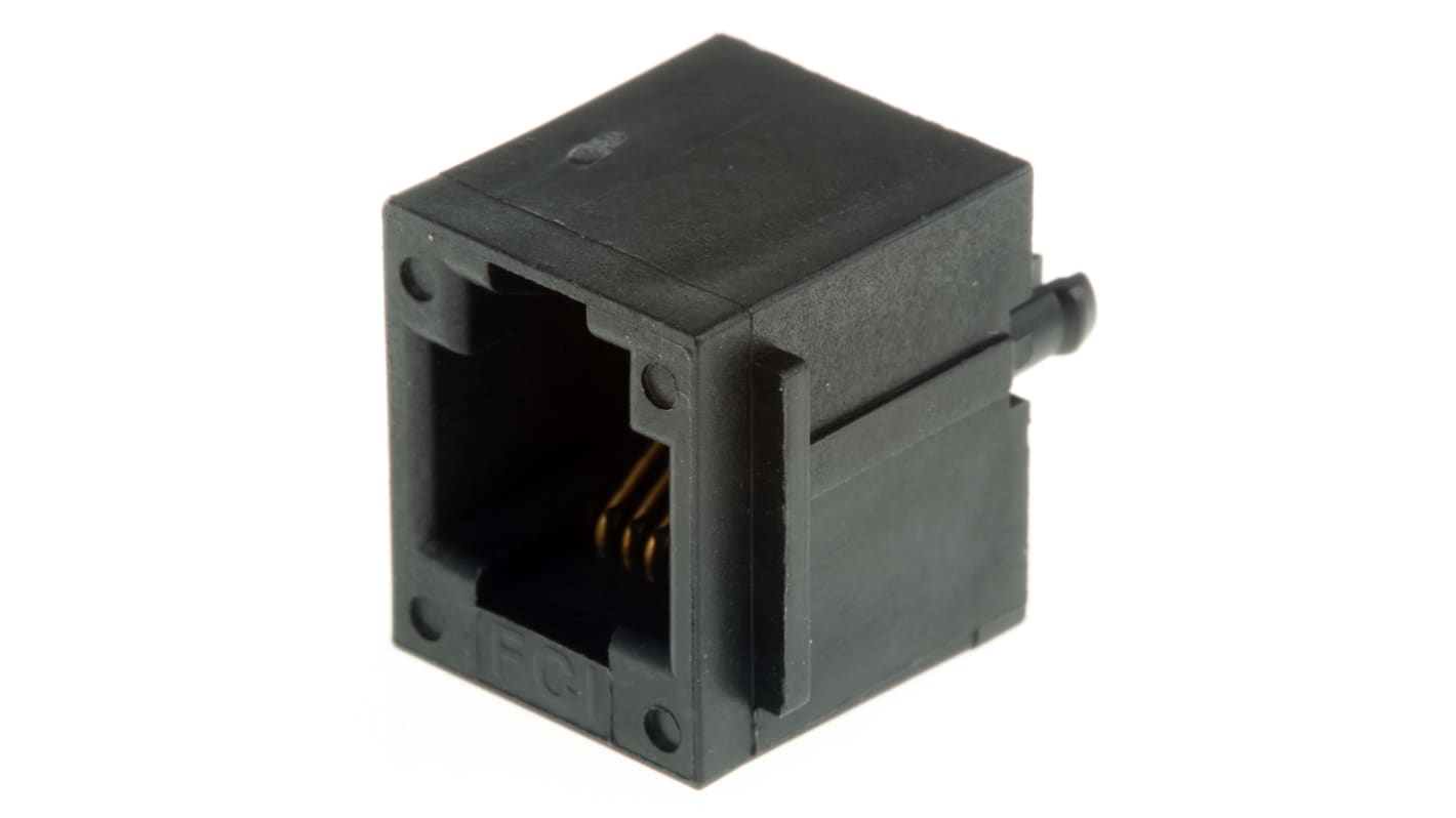 Amphenol ICC RJ45 モジュラーコネクタ, メス, RJ45コネクタ, スルーホール実装, Cat3, 90512-001LF