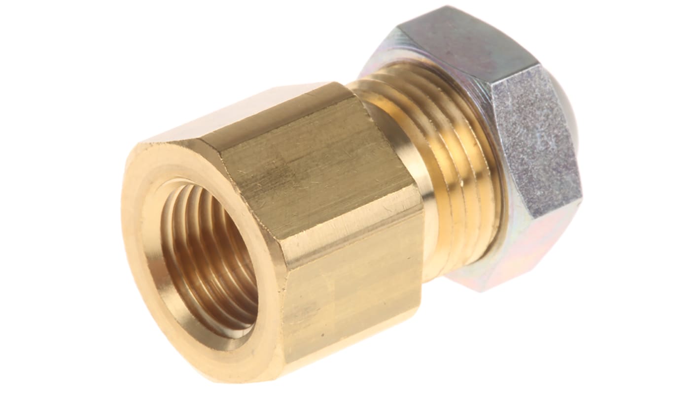 SMC KQ2 Series Bulkhead Threaded-to-Tube Adaptor, Rc 1/8 Female to Push In 4 mm, Threaded-to-Tube Connection Style