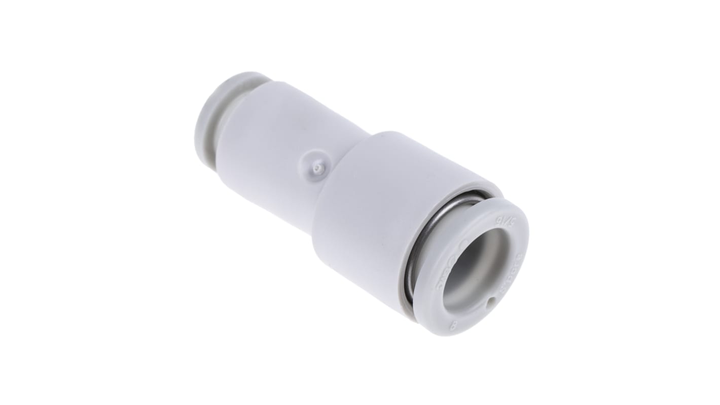 Adaptateur tube à tube droit SMC KQ2 vers Enfichable, 8 mm Enfichable 6 mm