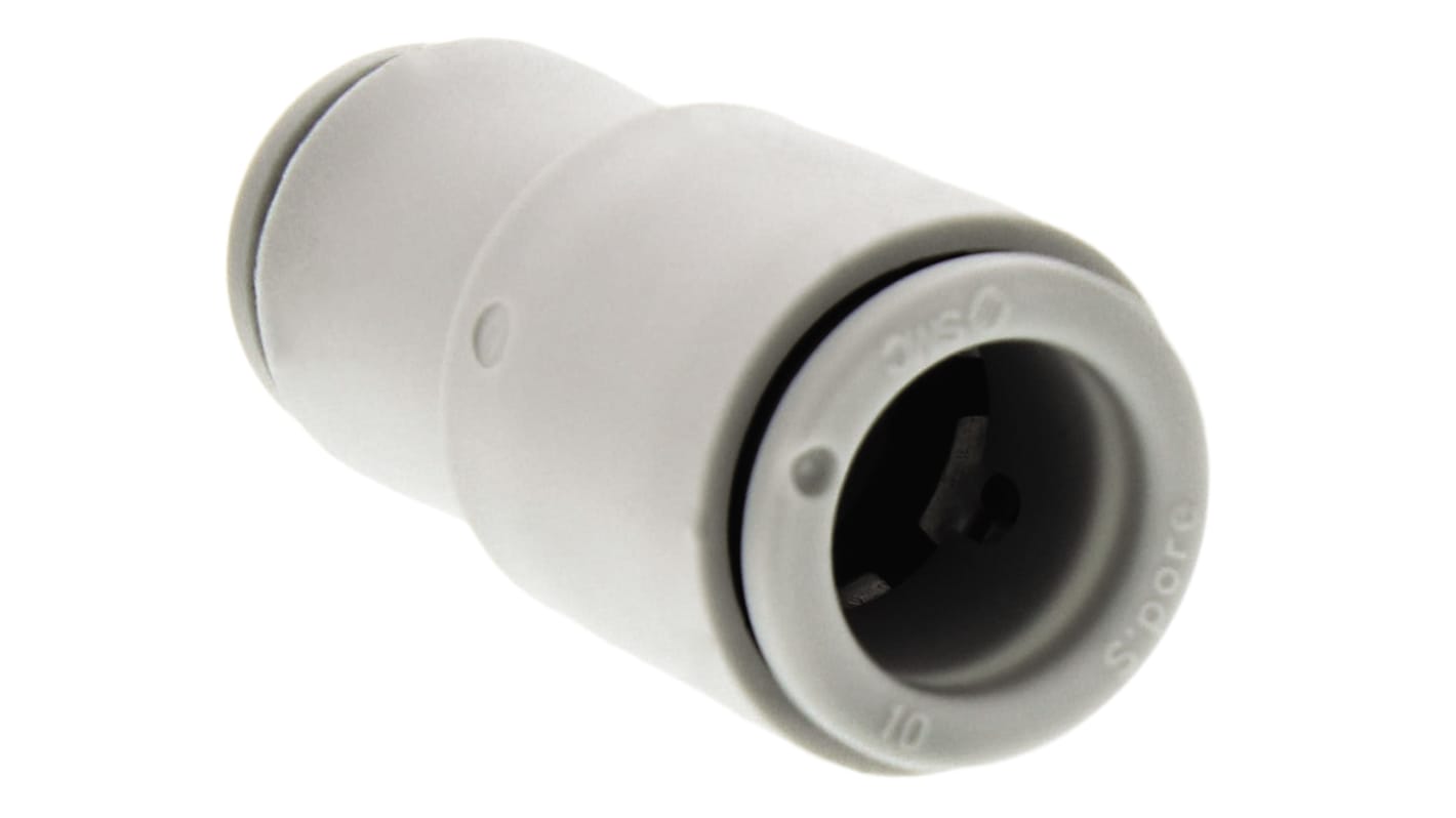 SMC KQ2 Series Straight Tube-to-Tube Adaptor, Push In 8 mm to Push In 10 mm, Tube-to-Tube Connection Style