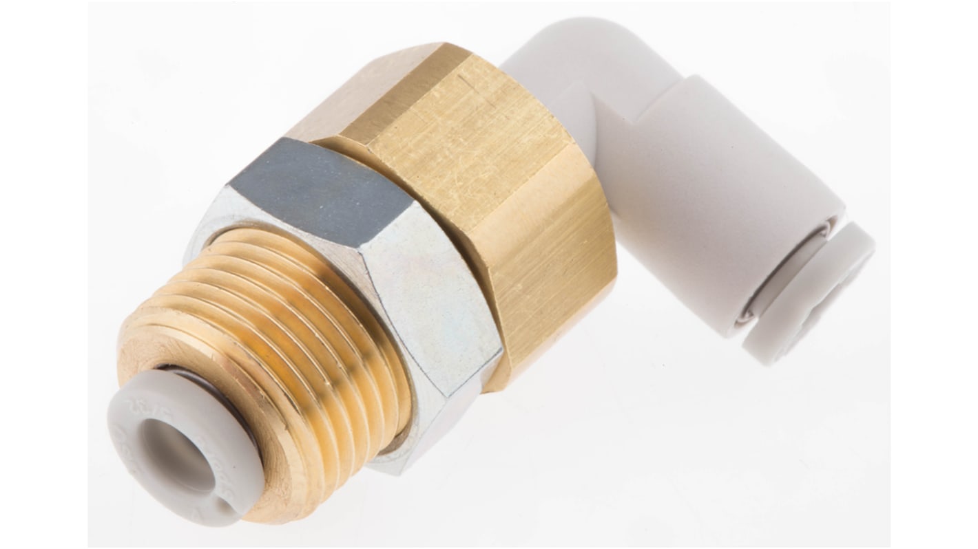 SMC KQ2 Series Bulkhead Threaded-to-Tube Adaptor, Push In 4 mm to Push In 4 mm, Threaded-to-Tube Connection Style