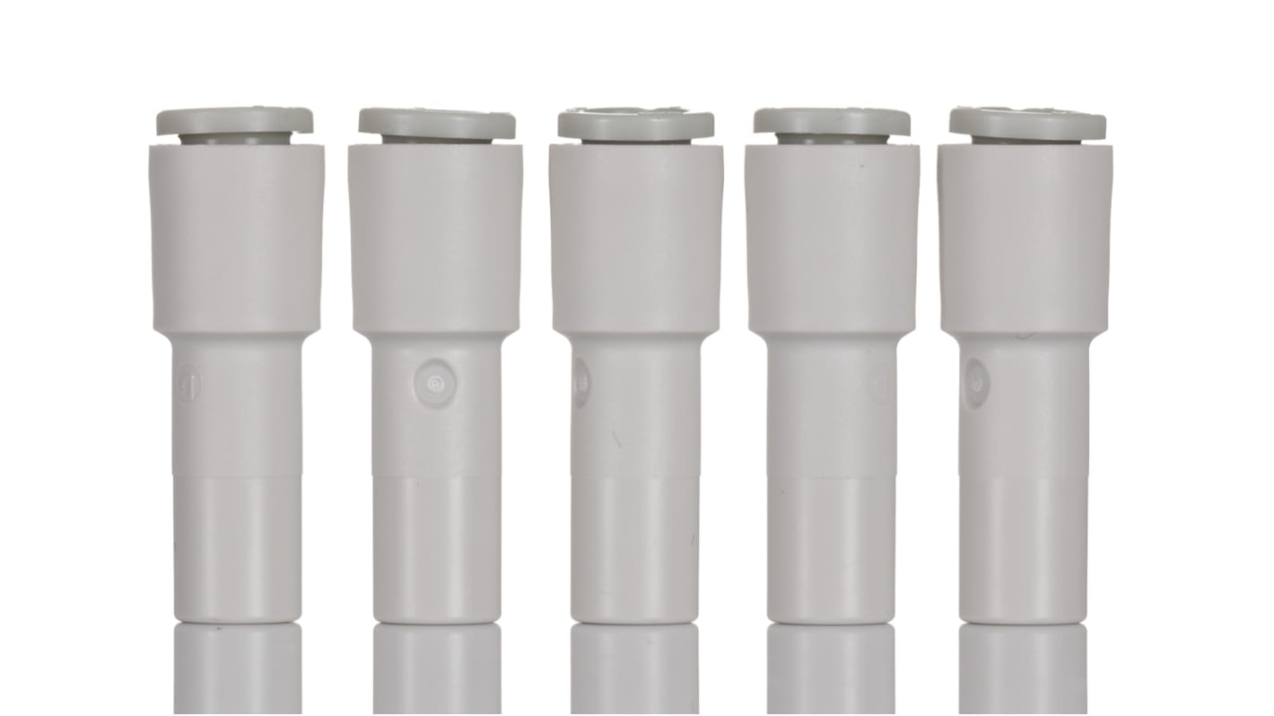 SMC KQ2 Series Straight Tube-to-Tube Adaptor, Push In 4 mm to Push In 6 mm, Tube-to-Tube Connection Style