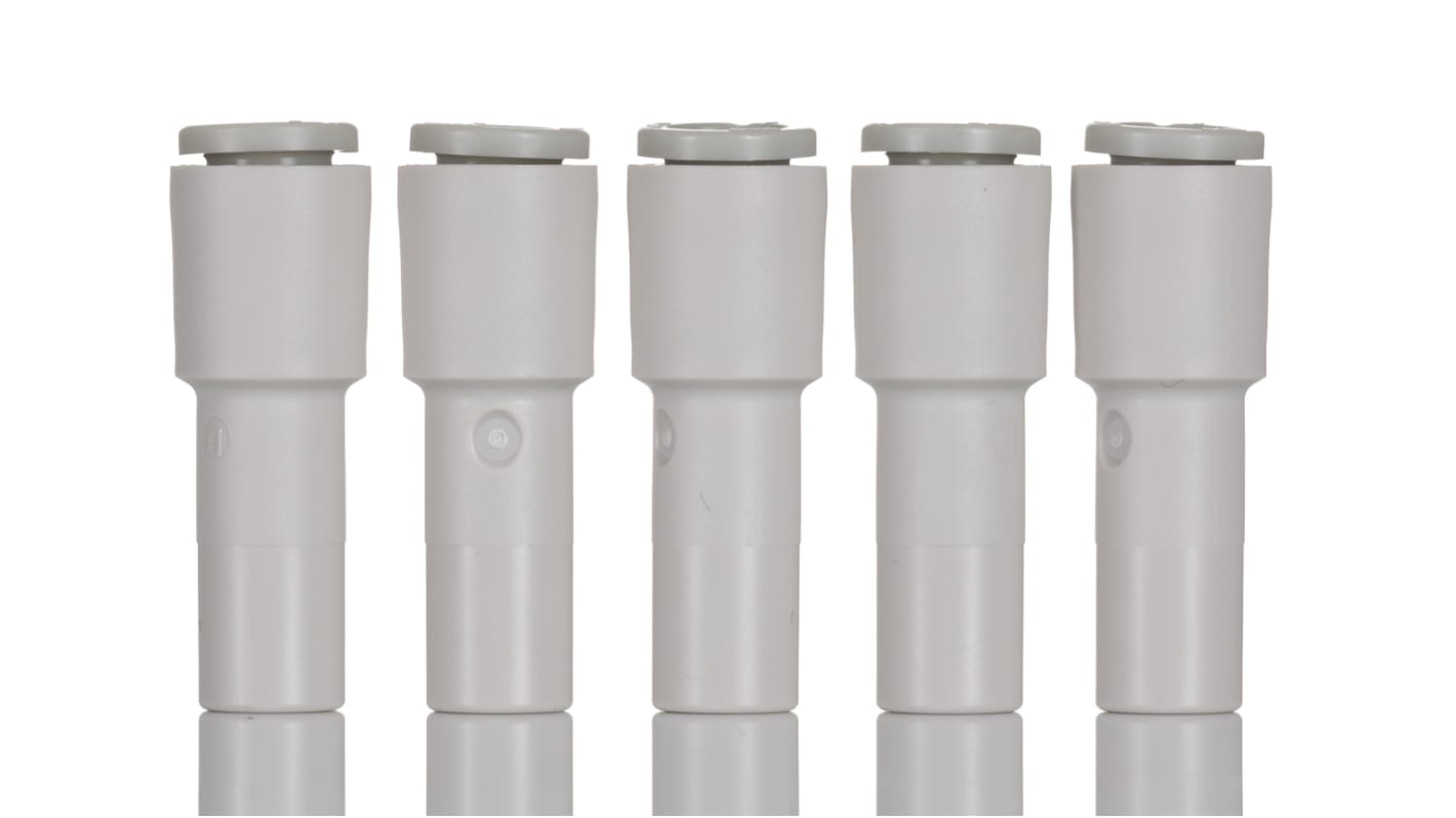 SMC KQ2 Series Straight Tube-to-Tube Adaptor, Push In 6 mm to Push In 8 mm, Tube-to-Tube Connection Style