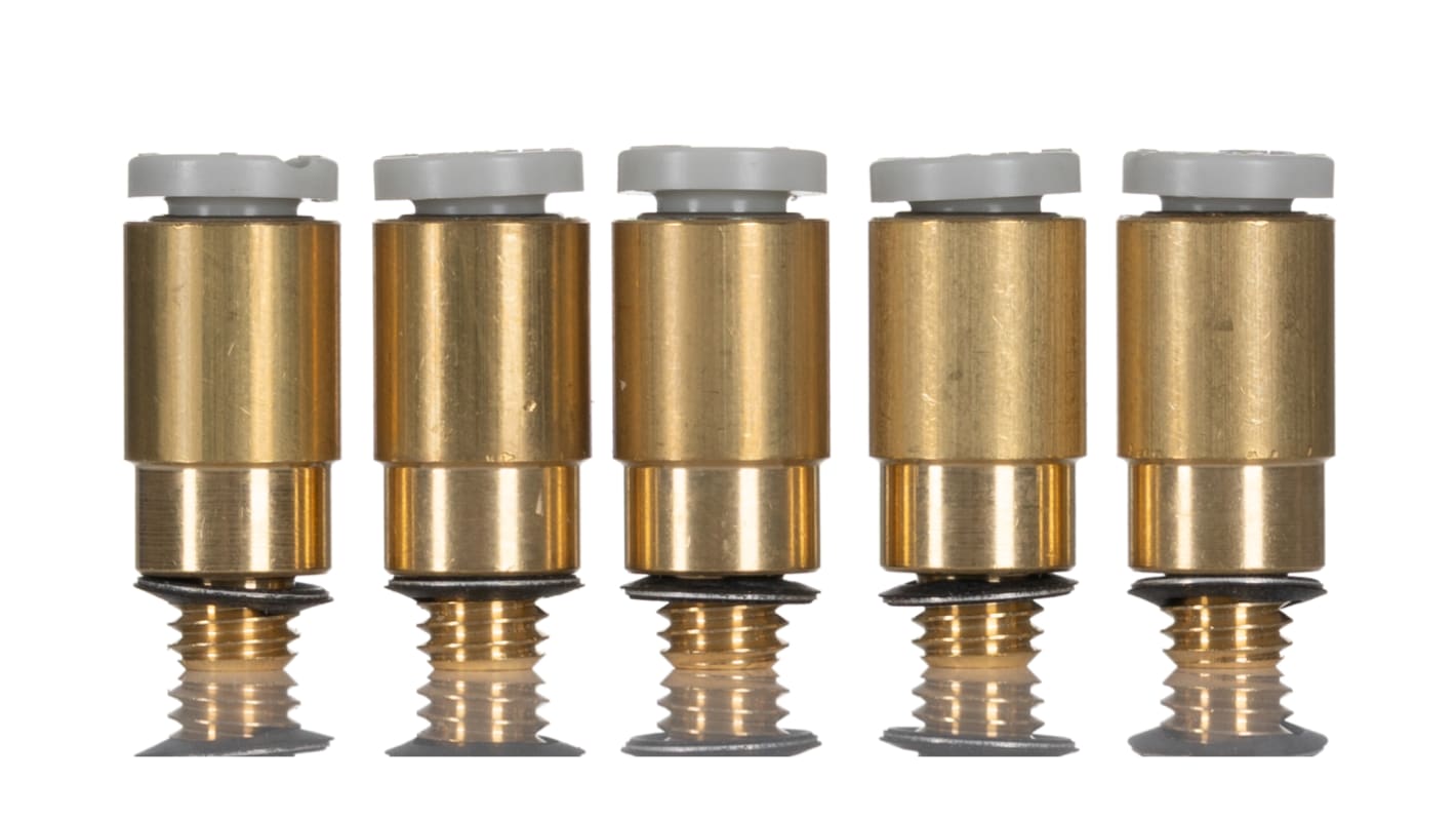 SMC KQ2 Series Straight Threaded Adaptor, M5 Male to Push In 4 mm, Threaded-to-Tube Connection Style