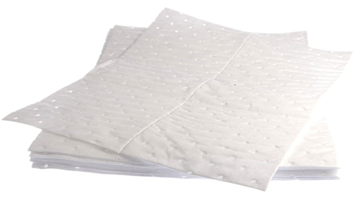 RS PRO Pad Spill Absorbent for Oil Use, 90 L Capacity, 100 per Pack | RS