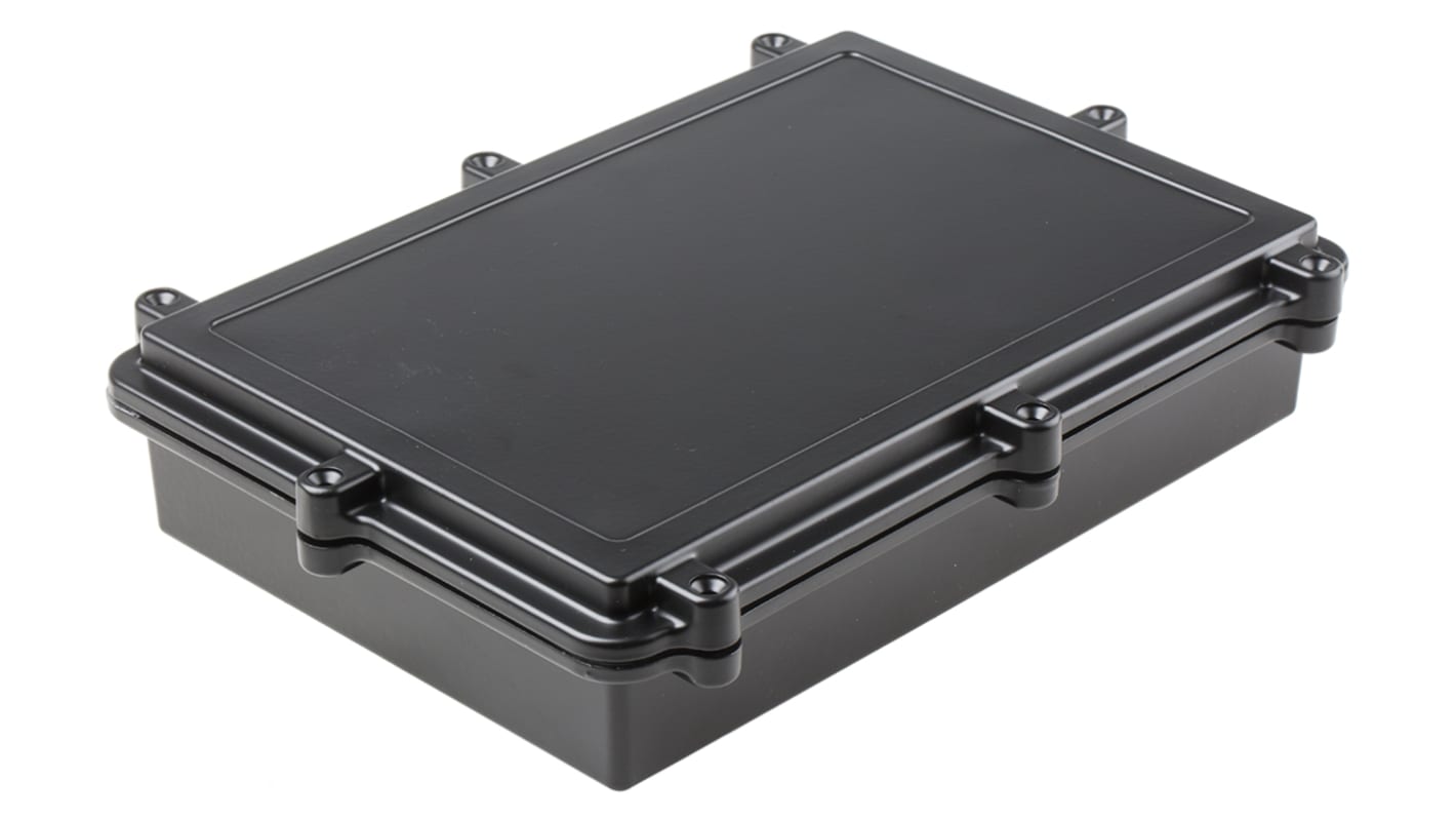 Caja RS PRO de Aluminio Negro, 262 x 182 x 55mm, IP67, Apantallada