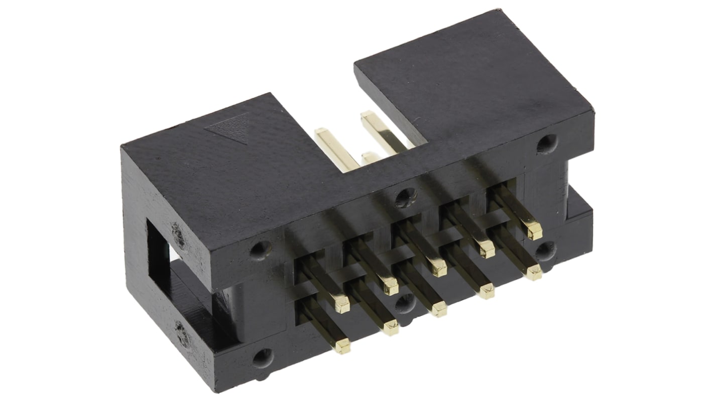 Conector macho para PCB Wurth Elektronik serie WR-BHD de 10 vías, 2 filas, paso 2.54mm, para soldar, Montaje en