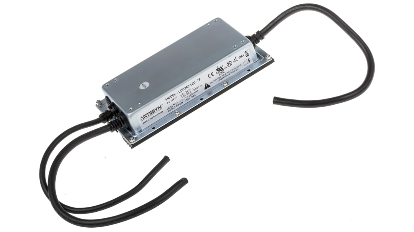 Artesyn Embedded Technologies Switching Power Supply, LCC250-12U-7PE, 12V dc, 20.8A, 250W, 1 Output, 90 → 264V