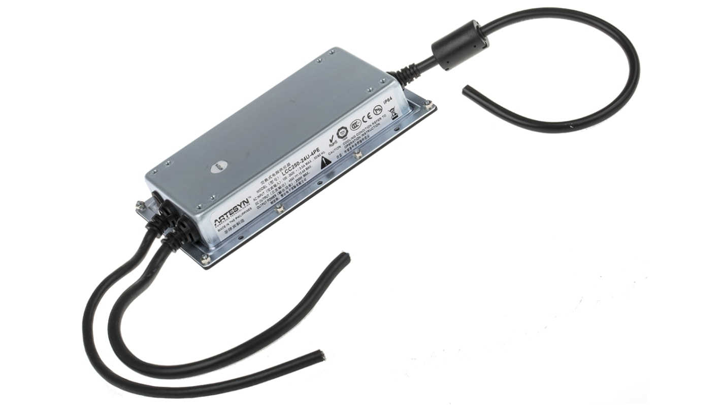 Artesyn Embedded Technologies Switching Power Supply, LCC250-24U-4PE, 24V dc, 10.4A, 250W, 1 Output, 90 → 264V