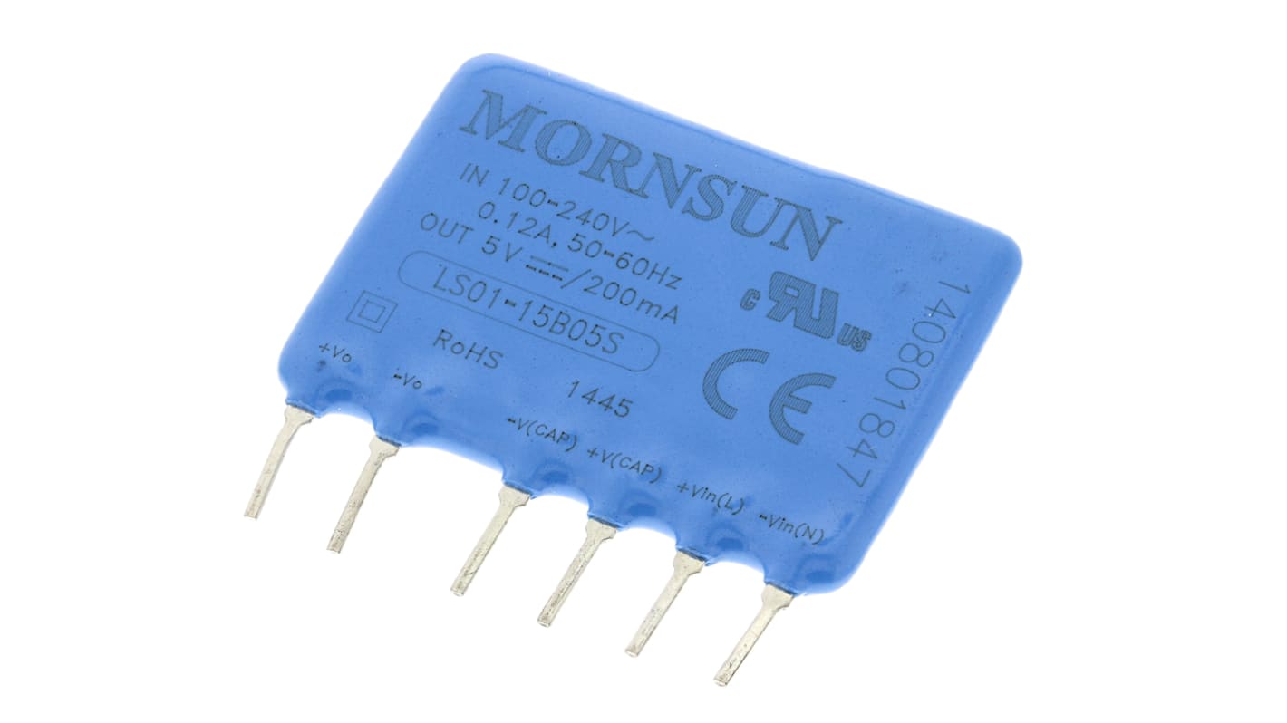 RS PRO Schaltnetzteil, AUS 5V dc / 200mA 1W, EIN 100 → 400 V dc, 85 → 264 V ac Miniatur, PCB-Montage