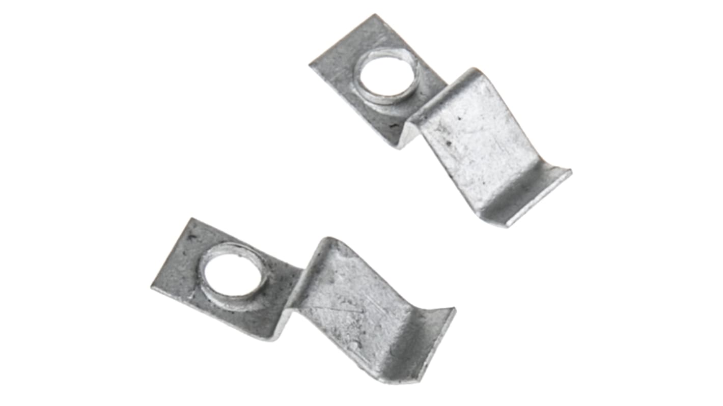 Clip a molla in Acciaio galvanizzato UVOX, diametro foro 4mm, dimensioni 16.5mm x 7mm x 6mm