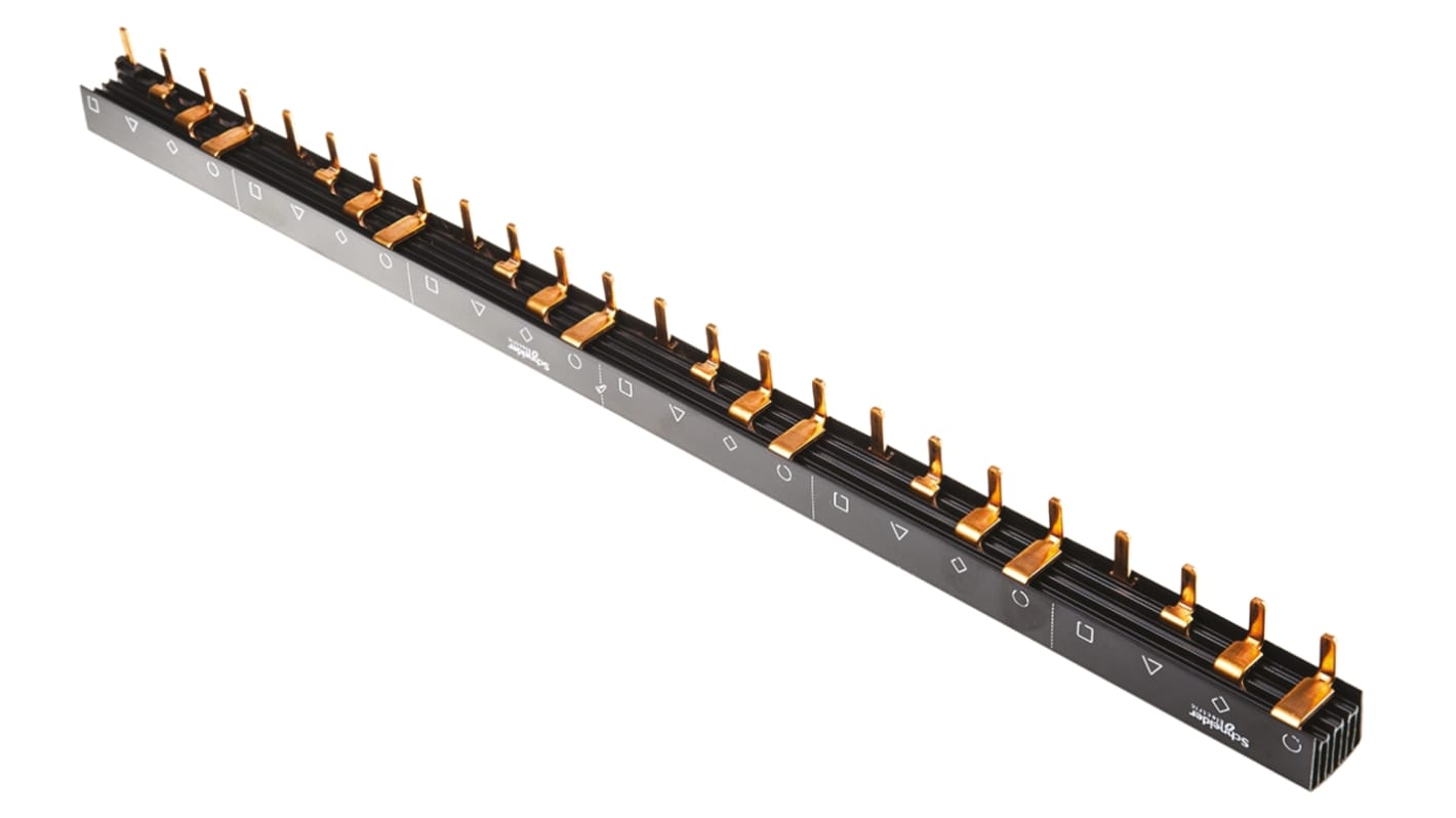 Peigne de raccordement Schneider Electric 4 Phase, pas:18mm, 415V c.a., Série iC60