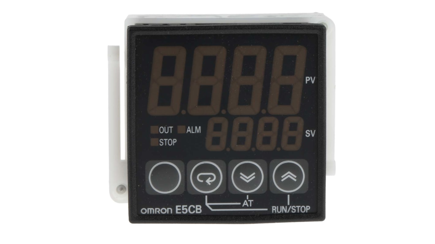 Controlador de temperatura PID Omron serie E5CB, 48 x 48mm, 24 V ac / dc, 1 salida Relé, tensión