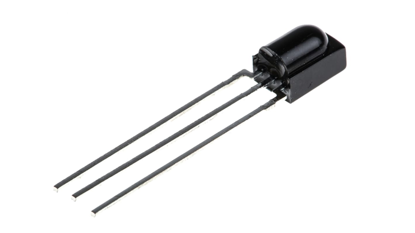 Receptor IR Vishay TSSP58038, λ 950nm, ±45 °, frec. portadora 38kHz, 2,5 → 5,5 V, rango 25m, mont. pasante de 3