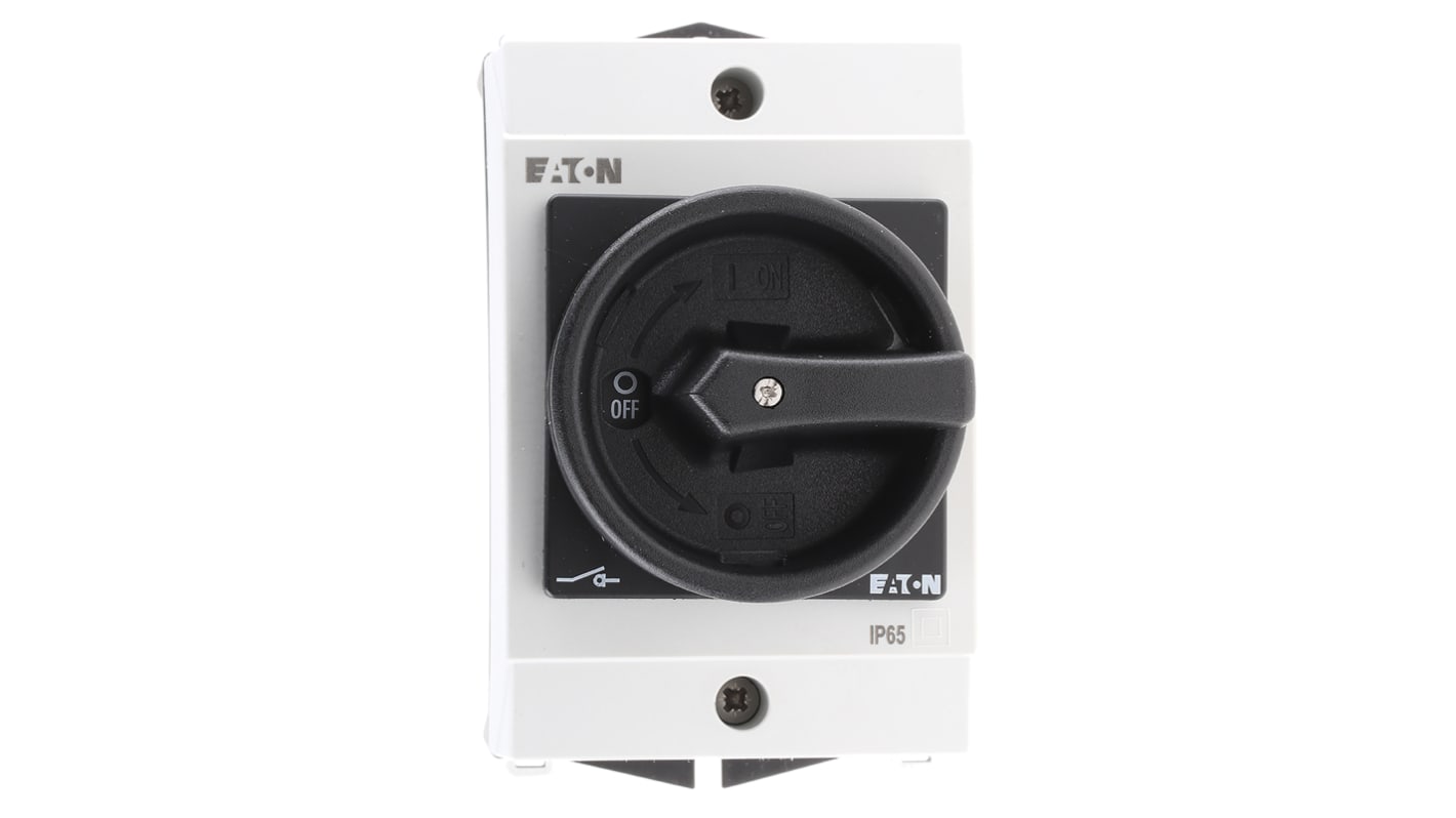 Eaton 3P Pole Surface Mount Isolator Switch - 10A Maximum Current, 4kW Power Rating, IP65