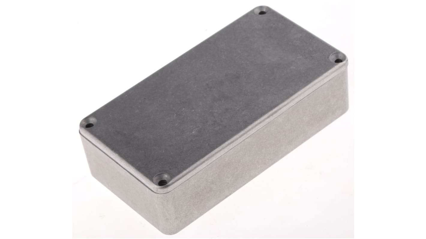 Caja Hammond de Aluminio Presofundido Natural, 112 x 60.5 x 31mm, IP65, Apantallada