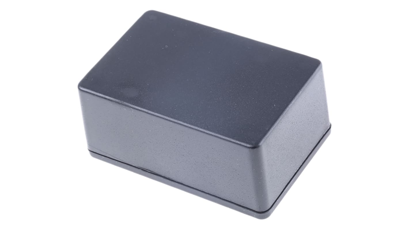 Hammond 1591 Series Black Flame Retardant ABS Enclosure, IP54, Black Lid, 87 x 57 x 36mm