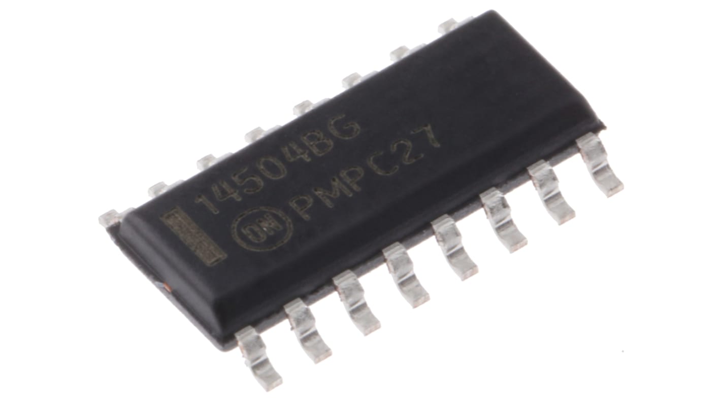 onsemi MC14504BDR2G, Logic Level Translator Level Translator CMOS, TTL to CMOS, 16-Pin SOIC