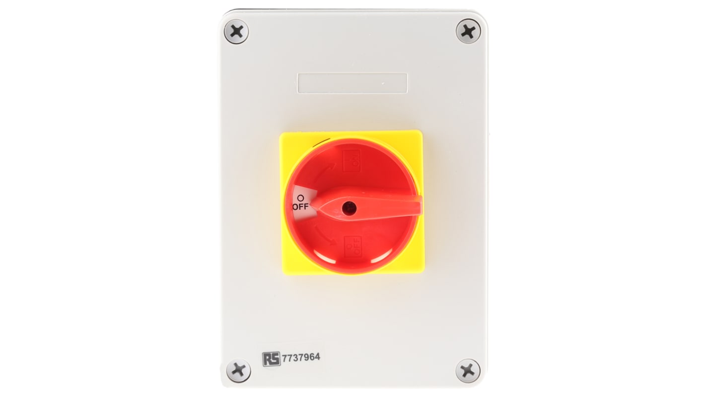 RS PRO 4P Pole Panel Mount Isolator Switch - 32A Maximum Current, 15kW Power Rating, IP65