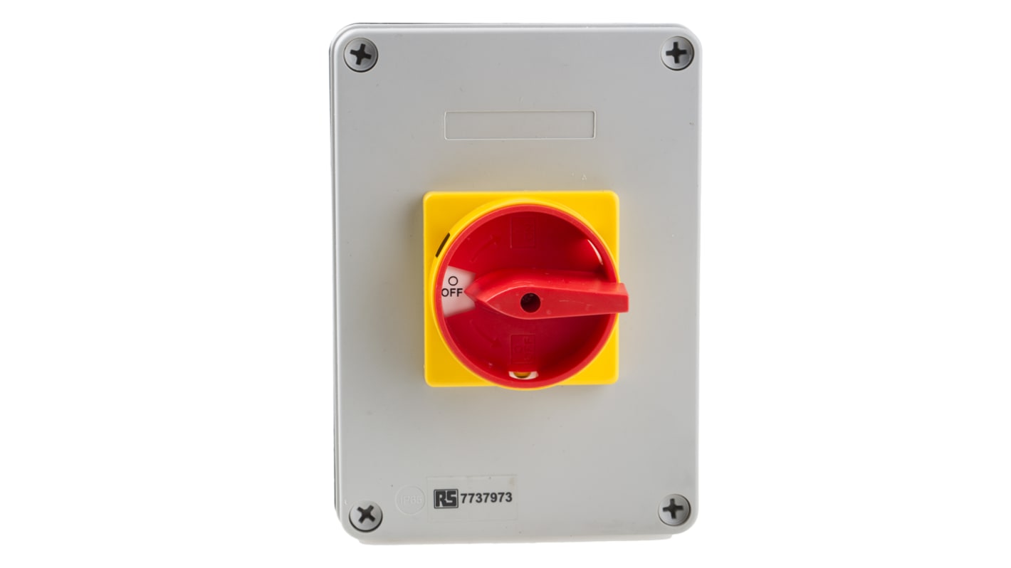 RS PRO 4P Pole Panel Mount Isolator Switch - 40A Maximum Current, 18.5kW Power Rating, IP65