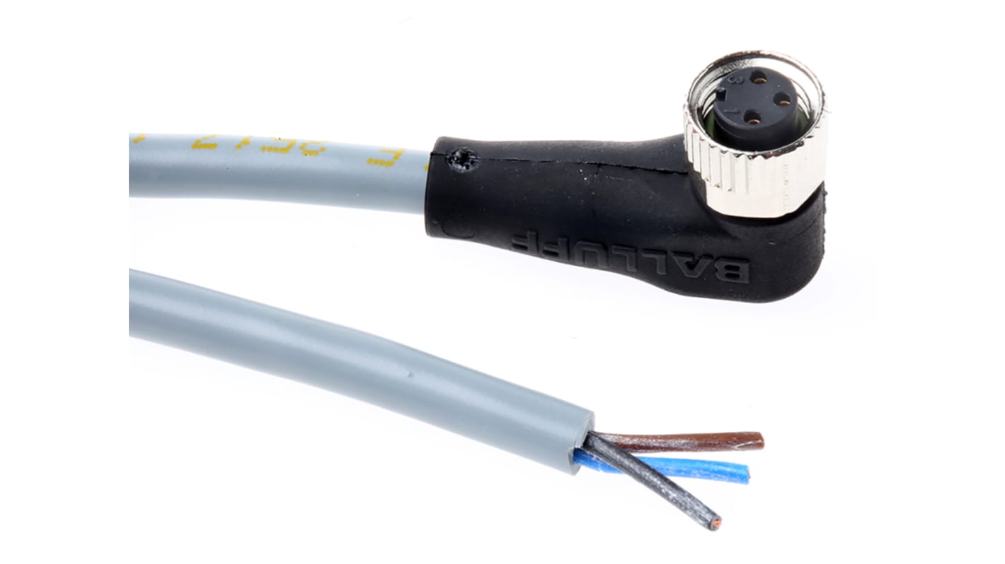 BCC M323000010001VX8334050 BALLUFF Right Angle Female 3 way M8